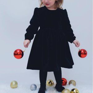 NWT Bella & Emma Girl's Black Velvet Dress Size 6